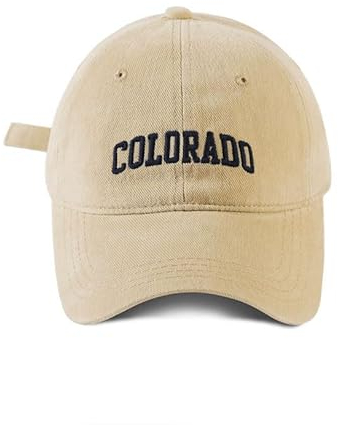 COTIDI Colorado Herren-Mütze, 100% Baumwolle, Baseballkappe, verstellbar, beige, One Size