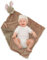 Babydecke mit süßem Tiergesicht zum kuscheln. Zweilagige Kuscheldecke 75x75cm mit weichem Plüsch. Baby Geschenk zur Geburt für Jungen und Mädchen