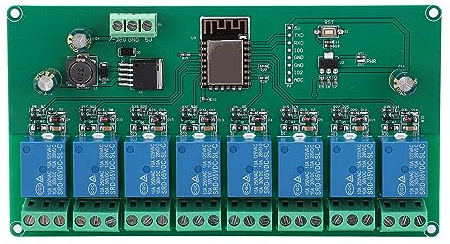 WIFI 8-Kanal-Relais e, WIFI ESP8266-Entwicklungsplatine PCB 7-28 V Einzelcomputer Zur Drahtlosen Steuerung Interner 5-V-Computerkomponenten