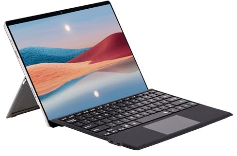 mobee Type Cover for Microsoft Surface Pro 7+/ Pro 7 / Pro 6 / Pro 5 / Pro 4 / Pro 3, Bluetooch Type Keyboard with Multi-Touch Trackpad, Ultra Silm (Back Without Backlit)