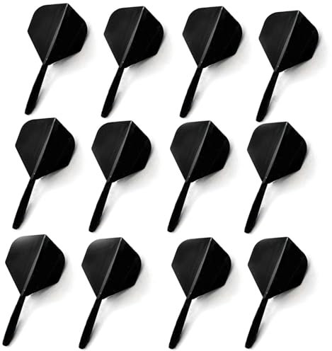 Xiciki 12 Stück Dart Flights mit Schaft, Dart Schäfte und Flights, Fusion Flights, Dart Flyer mit Schaft Integrierte, Dart Schäfte und Festen Flights 2BA