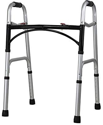 WDWDW Andador sin Ruedas, sin Asiento, para Ancianos, con Freno de Mano, Altura Ajustable, para rehabilitación, con bastón para Hospital