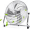 Aigostar Clover xxl - Windmaschine Retro Design 51cm, Starker Ventilator 100 Watt, Bodenventilator Metall Chrom, Neigbarer Ventilatorkopf, 3 Geschwindigkeitsstufen Standventilator, 2 Stück