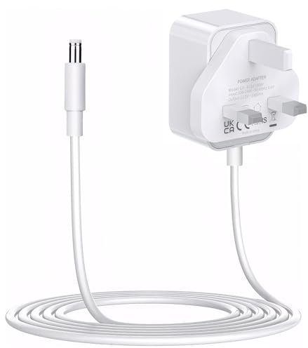12V2A Power Supply Adapter AC/DC Converter 100-240AC 50/60Hz0.6AMAX to 12V2A24W, 5.5mm×2.1mm, UK Standard Plug Power Adapter 1.5m Power Cord, Suitable for Routers, Audio-Visual Products