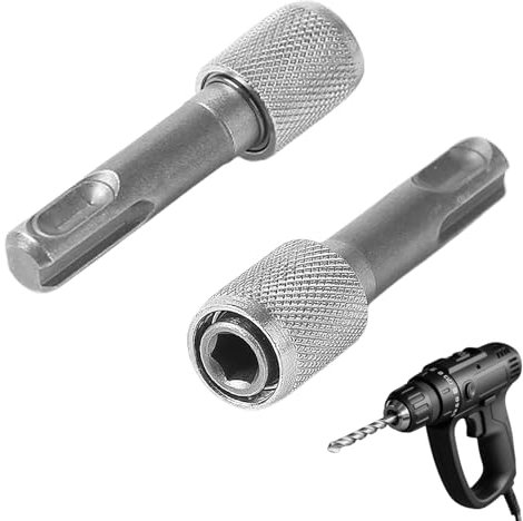 2 Pcs SDS Bit Adapter Hex Socket Drill Holder Converter SDS Socket Adaptor Set Bit Holder Adapter for Hammer Drills