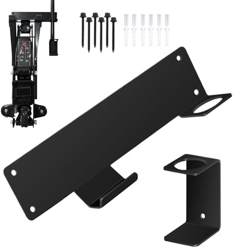 Floor Jack Holder – Car Hydraulic Trolley | Jack Stands Holder | Heavy Duty Tool Hooks | Farm Mechanics Shed Garage | Repair Bay Home Riders | Shop Workshop Equipment, Automotive Maintenance Storage