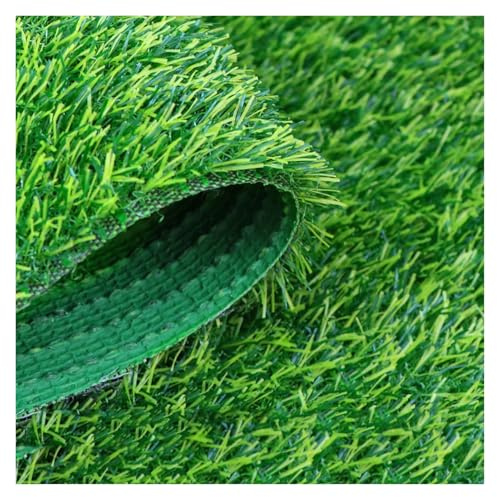 MYJIO Rasenteppich Outdoor Künstlicher Kunststoffrasen Wetterfest Rollrasen Grasmatte für Balkon, Terrasse, Garten, Grün (1.5x9m/4.92x29.52ft)
