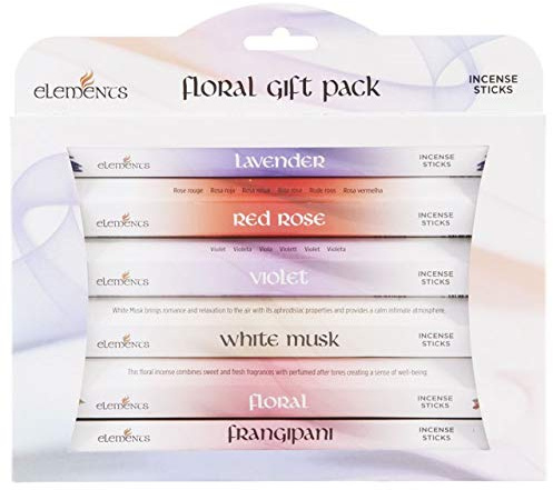 Floral Gift Pack Incense Sticks Set, 120 Pieces, Lavender, Rose, Musk, Violet, Floral, Frangipani Fragrances