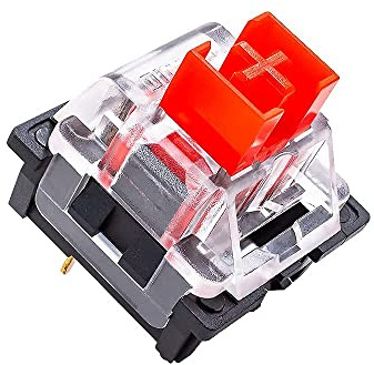 OUTEMU Lot de 20 commutateurs linéaires rouges à 3 broches remplaçables à chaud pour clavier de jeu mécanique