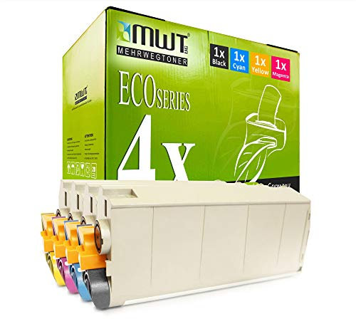 4X MWT Druckerpatronen kompatibel für Oki ES7411DN ES7411 ersetzt Set Cartridges Laser-Toner