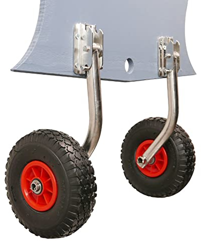 MiDMarine EasyFold Launching Wheels for Boat RIB Dinghy, Marine Grade Stainless Steel