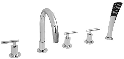 Welfenstein 5-Loch Wannenrandarmatur WRA-105F9a Armatur für Badewannen Wannenrand