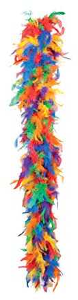 PARTY DISCOUNT® Federboa Regenbogen, ca. 180 cm lang