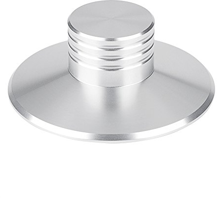 Estabilizador de Grabación para Tocadiscos LP, Ajustador para Giradiscos de Vinilo LP, Antivibración de Tocadiscos LP para el Ajuste del Reproductor, Portador de CD Reproducción Horizontal(Silver)
