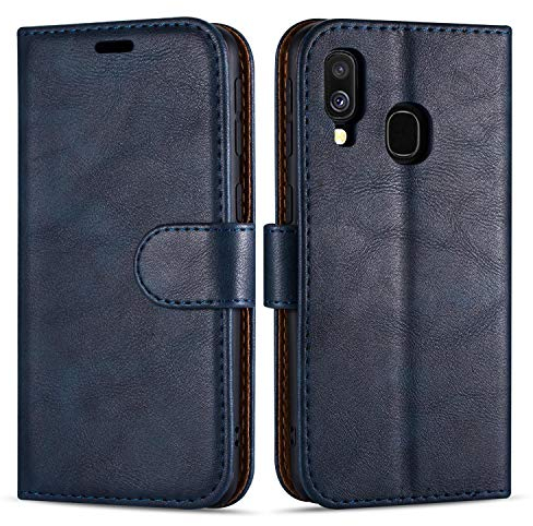 Case Collection Schutzhülle für Samsung Galaxy A20e – Premium-Leder-Klapphülle mit Magnetverschluss, Ständer, Geld- und Kartenhalter, kompatibel mit Samsung A20e Hülle