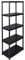Étagère en plastique à emboîter avec 5 tablettes solides. Charge maximale : 30 kg. Dimensions (l x p x h) en cm par étagère : 71 x 38 x 171 cm.