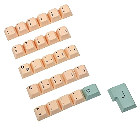 YMDK Hami Melon DYE-Sublimated PBT KEYCAP Set für MX Mechanical Keyboard 104 87 61 Filco Ducky YMD96 KBD75 FC980M Minila (Spanien ISO Kit)
