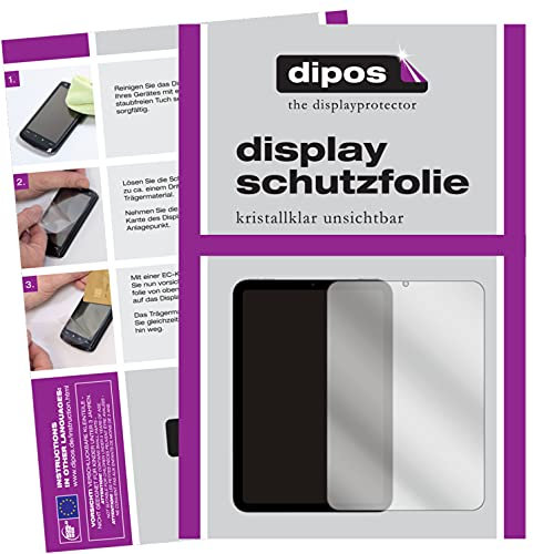 dipos I 2X Protector de Pantalla Compatible con Apple iPad Mini 6 pelicula Protectora Claro