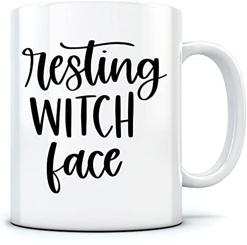 Resting Witch Face - Witches Halloween - Mug for Tea Coffee - Party Hocus Pocus Funny One Size White