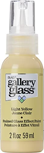 FolkArt Gallery Glass Paint 2oz-Light Yellow