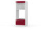 Vicco Armario para microondas Fame-Line, Rojo Burdeos Alto Brillo/Blanco, 60 cm Abierto