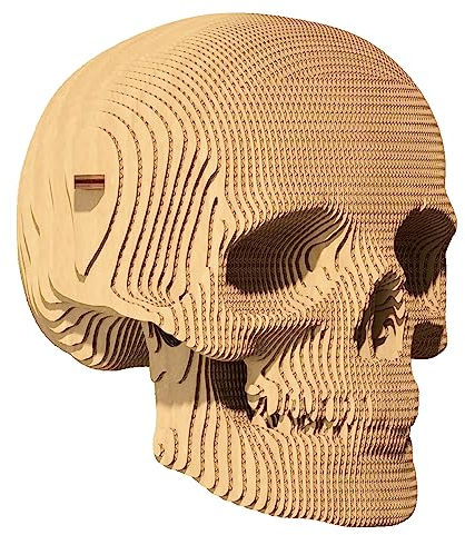 Erleben Sie die Verzauberung der 3D-Puzzle- CARTONIC - Skull: eine faszinierende Reise des Zusammenstellens und der Kreativität - Puzzle aus Karton - der Karton verwandelt Sich in eine Relief-Figur.