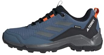 adidas Men's Terrex Eastrail Gore-TEX Hiking Shoes, Wonder Steel/Grey Three/Orange, 7.5 UK
