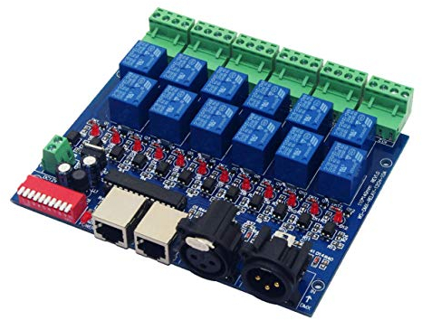 12 Channel 10A DMX512 Controller Relay Switch Converter DMX Dimmer 12CH Relay Control