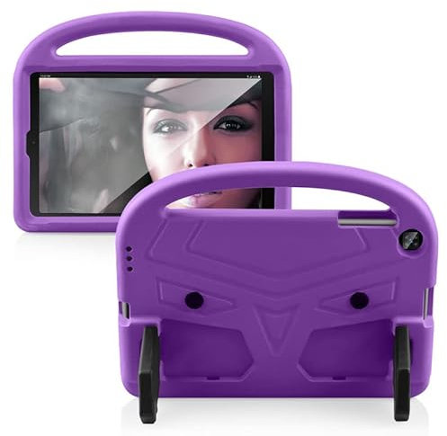 Tablet Case For Samsung Galaxy Tab A 10.1-Inch 2019 SM-T510 T515, Kids Friendly, Handle with Stand, Safe EVA Foam Cover, Lightweight, Shockproof Protective Cover, Purple