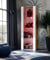 Komodee Vitrine Schrank Tivoli, Weiß/Wotan, Breite 55cm x Höhe 159cm x Tiefe 35cm, LED RGB, 3 Regalböden, für Wohnzimmer, Schlafzimmer, Eingang