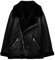 Damen Winter Schaffell Mantel Verdickt Warm Imitation Schaffell Jacke Lose Mantel, Schwarz, L