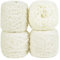 Uiopa Flauschige Wolle Garn Creme, 400g(4 x 100g, 4 x 80m) Plüschwolle zum Stricken 3 Stränge Fransengarn, Handstrickgarn Weiche Häkelwolle zum Decken Schals Mützen DIY-Projekte