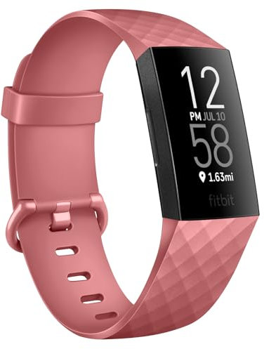 Vancle Bracelet de Rechange en Silicone pour Fitbit Charge 3 / Charge 4 / SE - Rouge Corail