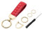 FDEETY Porteclés Cuir Tressé Luxe Automobile Accessoire Premium Anneau Métallique Doré