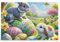 ODAWA 1000 Teile Puzzle Ostern Hasen und Eier Dekoration Puzzle für Erwachsene Teenager