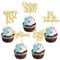 30 Stück Vintage 2007 Cupcake Toppers Glitzer Happy 18th Geburtstag Tortendeko Cheers to 18 Fabulous Eighteen Kuchen Deko für 18th Geburtstag Hochzeit Jahrestag Party Gold