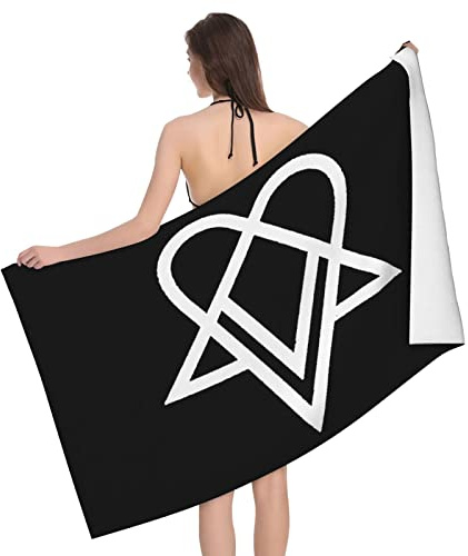 Heartagram Strandtuch, supergroß, schnelltrocknend, saugfähig, Badetuch