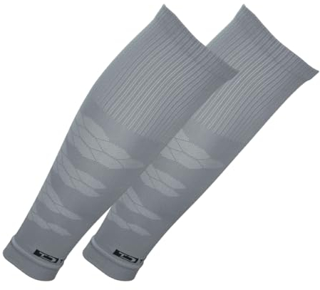 Tapedesign - TUBES PRO 1 Paar Fußball Stutzen (ohne Socken) Grau für Damen, Herren & Kinder - Fussball Sleeves für Schienbeinschoner - Fussball-Stutzen Knie lang - Fußball-Strümpfe (One-Size)