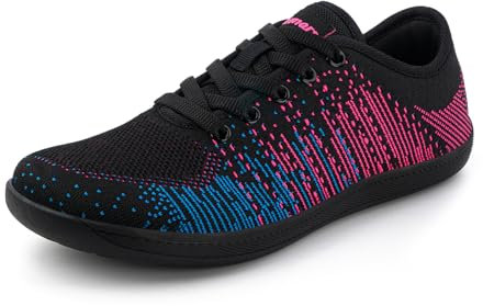 Hitmars Barfußschuhe Damen Barfuss Schuhe Barfussschuhe Barfuß Schuhe Traillaufschuhe Zehenschuhe Outdoor Sneaker Barefoot Shoes Women Fitnessschuhe Blau 38