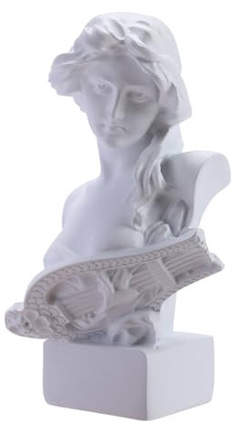 CECKQUE Aphrodite Griechische Mythologie-Büste Statue, Dekorartikel, klassische römische Göttin, Skulptur für Raumregal, Bücherregale, Trennwände, Ornamente (Weiß, 15,2 cm)