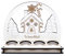 Dekolando Schwibbogen Weihnachten mit Motiv Lebkuchenhaus Tannen - personalisiert mit Wunschtext - für 4 Teelichter - Advent Lichterbogen Weihnachtsdeko - 20 x 15 x 7 cm