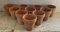 Generico Lot de 10 pots en terre cuite 8 cm pour plantes aromatiques Rouge naturel