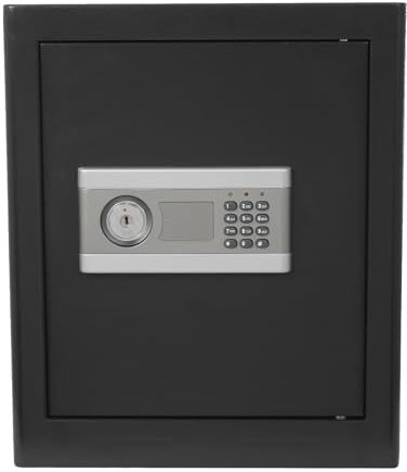 SABUIDDS Elektronischer Tresor mit Schlüssel und mechanischem Zahlenschloss Elektr. Safe 380 x 310 x450 mm Boden Wandtresor Möbeltresor Wandtresor zum Einmauern für Schmuck, Dokumente, Pässe & Geld