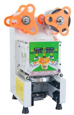 Commercial Fully Automatic Cup Plastic Sealer Min Cup Sealermachine Electric Bubble Tea Cup Sealer Sealing Machine