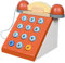 Womsclo Retro -Telefon klassisches hölzerne realistische Vintage -Telefon lustig vorgetäuscht, Spielzeug Interaktives Lernen Altes für Kinder Girls Jungen Geschenke, Orange, Retro -