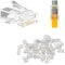 FGB 50-Pack RJ45 Cat 6 Pass-Through Connectors, RJ45 Connectors, Cat6 Connector, Gold-Plated Ethernet Crimp Plugs for Cat6/Cat5/Cat5e UTP Solid and Stranded Ethernet Cable