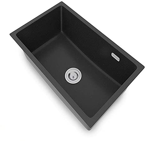 asdchZen Lavello da appoggio in Pietra di Quarzo, Non Si Macchia Facilmente, lavello in Acciaio Inossidabile Resistente all'Usura e di Grande capacità, Adatto per Cucina, Bagno, h
