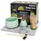 7PCS Kit de Ceremonia Japonesa de Matcha, Cuchara de Bambú, Cuchara de Bambú, Soporte para Batidor, Set de Regalo de Matcha para la Ceremonia del Té, Beber (Verde Claro)