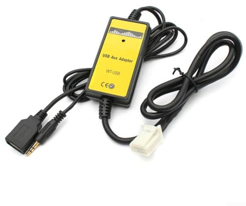VRTYVEYBB Adaptador auxiliar USB para coches Toyota, funciona con Corolla, Camry, RAV4 y más