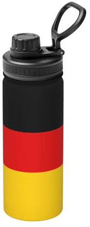 Phayah Trinkflasche mit deutscher Flagge, Edelstahl, doppelwandig & vakuumisoliert